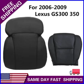 For 2006-2011 Lexus GS300 350 GS460 Front Bottom Top Leather Seat Cover Black