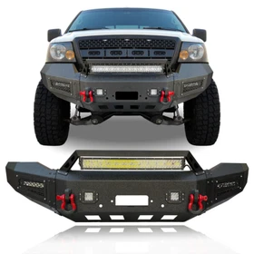 Vijay For 2004-2006 Ford F150 New Front/Rear Bumper W/Winch Plate & LED Lights