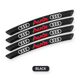 4Pcs S Line Wheel Rim Stickers Aluminum Hub Strips A4 A6
