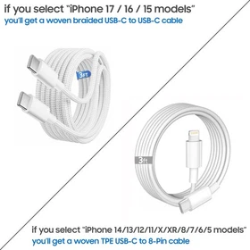 Original USB-C PD Fast Charger For iPhone 17 16 15 Pro Max Type C Charging Cable