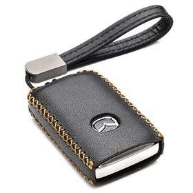 Vitodeco 4-Button Leather Key Fob Case for 2019 - 2026 Mazda 3,CX-5,CX-50,CX-90