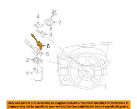 5135967AC CHRYSLER OEM Shroud Switches Levers Cruise Switch