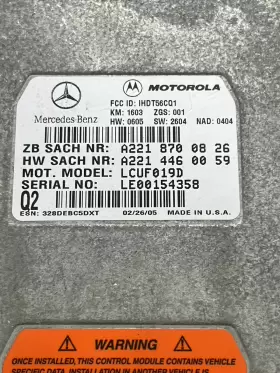 A221-870-08-26 MERCEDES Motorola Voice Control Module S55 Amg #2