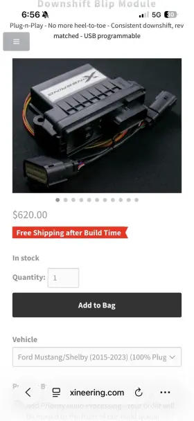 Xineering Sn Auto Blip Module For Mustangs 2015-2023 Ford Gt