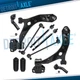 Front Lower Control Arm w/ Ball Joint Tie Rods Sway Bars for 2010 - 2013 Mazda 3