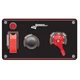 Longacre Ignition Switch Panel (Black) With Flip Up Cover & Master Switch