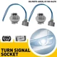 Front Turn Signal Light Bulb Socket Plug for Set Toyota Camry 90075-60028 RAV4