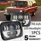 For 82-93 Chevy S10 Blazer GMC S15 7X6 Projector Halo LED Headlight Hi/Lo Beam