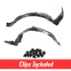 Front Driver & Passenger Side Fender Liner Set w/ Clips For 2009-2010 Mazda 6