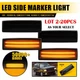 2-20X Amber Side Marker Signal Light LH+RH For 83-94 Chevrolet S10 GMC Jimmy S15