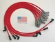 BBC CHEVY 396-427-454-502 HEI RED 8mm Spiral Core SPARK PLUG WIRES 45 DEGREE END