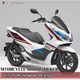 KODASKIN for Honda PCX150 PCX125 2018-2019 2D Fairing Body Sticker Decals Set