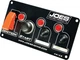 Joes 46125 Dash Mount Switch Panel w/Indicator Lights 6-5/8x3-1/2" Black