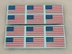 12x - Mini 1x1.75 AMERICAN FLAG Vinyl Stickers USA Flag Decals Hard Hats Helmets
