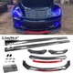 Carbon Style Front Bumper Lip Spoiler Splitter Side Skirt For Chrysler PTCruiser