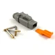 3x Deutsch DTM 2-Way Socket Connector Kit 24-20 AWG Gold Contact Plug DTM06-2S