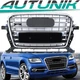 SQ5 Style Chrome Front Grill Replacement For Audi Q5 2013 2014 2015 2016 2017