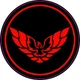 Pontiac Trans Am, Firebird, Formula 2.25"&nbsp; Red Wheel Center Cap Decal 4-pack 