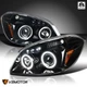 Jet Black Fits 2005-2010 Chevy Cobalt 07-09 Pontiac G5 Halo Projector Headlights