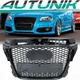 Front Bumper Mesh Grille Grill Replacement For 2009-2013 Audi A3 S3 8P RS3 Style