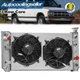 3-Row Radiator Shroud Fan Fit 1988-1994 Chevy S10 Blazer GMC S15 Jimmy 4.3 AT