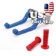 FXCNC Brake Clutch Pivot Lever +Grip For Suzuki RM85 2005-2017 RM125 RM250 04-08