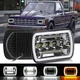 7X6 Fit 82-93 Chevy S10 Blazer GMC S15  Projector Halo LED Headlight Hi/Lo