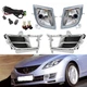 For Mazda 6 2009-2010 LED Lamp Chrome Cover Wiring Switch Front Fog Light Set