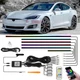 10 in 1 LED RGB Neon Interior Strip Light Ambient Lights Kits For Tesla 3 X Y S