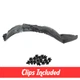 Passenger Side Fender Liner w/ Clips For 2010-2013 Mazda 3 MA1249139 BFD156130