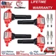 4x Ignition Coil & Spark Plugs Pack For 2013 2014 Scion FR-S Subaru BRZ 2.0L H4