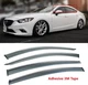 Window Visor Rain Guard Chrome Trim Smoke Tinted Fit Mazda 6 2014-2021