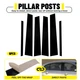 For 2002-2013 Infiniti G35 G37 Sedan Pillar Post 6pcs Window Door Trim Black