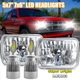 Pair For 1982-1993 Chevy S10 Blazer Sequential 7X6 5x7 inch LED Headlight Hi/Lo