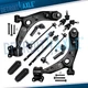 12pc Front Lower Control Arms Tie Rod Sway Bars for 2004 - 2009 Mazda 3 Sport 5