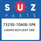 73230-70A00-5PK Suzuki Louver assy,vent side 7323070A005PK, New Genuine OEM Part