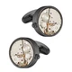 Mr.Van Men's Cufflinks - Watch Movement Design, Brass Cuff Links for Men Stea...