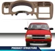 98-04 Chevy S10 Blazer GMC Jimmy Sonoma Beige Dashboard Bezel Cluster Dash Bezel