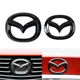 Front Grill Emblem Rear Trunk Emblem Badge for Mazda 6 Atenza 14-16 Gloss Black