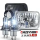 Pair For 82-93 Chevy S10 Blazer GMC S15 7X6" Square LED Headlights Hi/Lo Beam