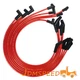 Red Spiral Core Spark Plug Wires 45 Degree End For Chevy 396-427-454-502