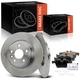 Rear Side Disc Brake Rotors + Brake Pads for Jaguar E-Pace 2018-2020 Land Rover