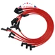 FOR BBC CHEVY 396 427 454 502 HEI Spiral Core 45 DEGREE END SPARK PLUG WIRES RED