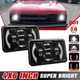 2PC 4x6" LED Headlights Hi-Lo DRL Sealed Beam for 1994-1997 Chevy S10 Blazer DOT