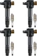 4X Ignition Coil & 4X Platinum Spark Plug for 2010-2013 Suzuki SX4 l4 2.0L UF634