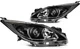 Black Housing Headlights Assembly Left + Right For 2010-2013 Mazda 3 (5-Speed)