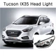 (Fits:Hyundai 2011-2014 TUCSON ix35) 2X NEW HEADLIGHTS Projection LED Type