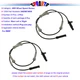 2 ABS Wheel Speed Sensor Driver Passenger Rear Set For BMW 530E - M760I 6874638