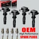 4X OEM Ignition Coil & Iridium Spark Plug For Mazda 3 6 CX-7 MX-5 2.0/2.5L UF540