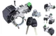 Ignition Switch and Door Lock Cylinder Assembly with 2 Keys for Honda Pilot